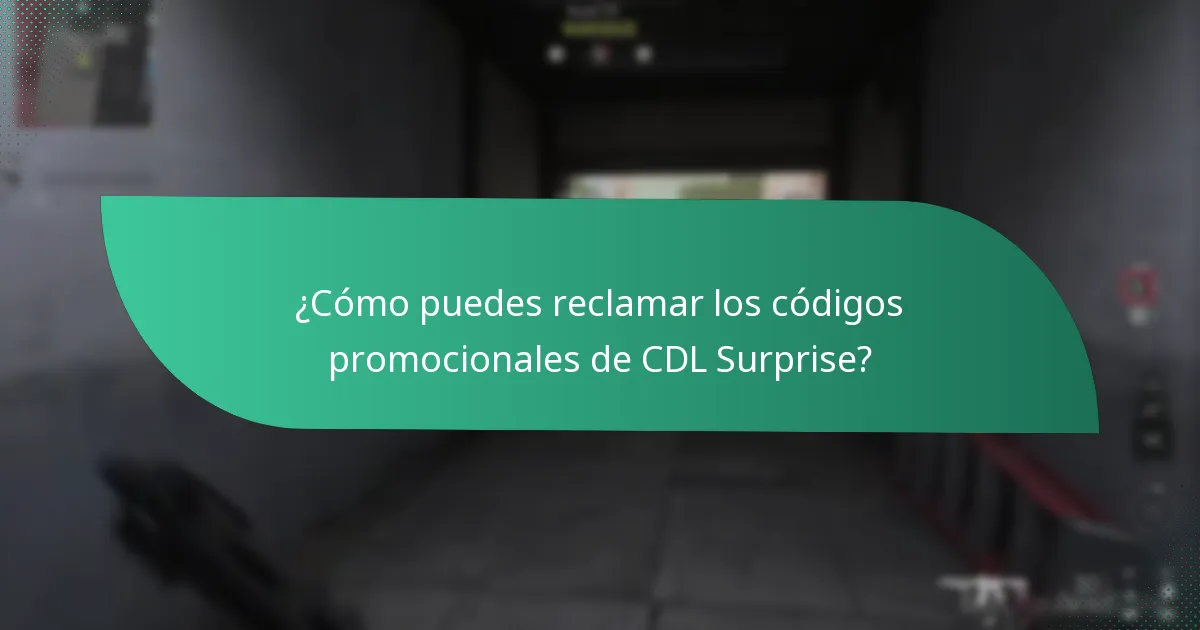 ¿Cómo puedes reclamar los códigos promocionales de CDL Surprise?