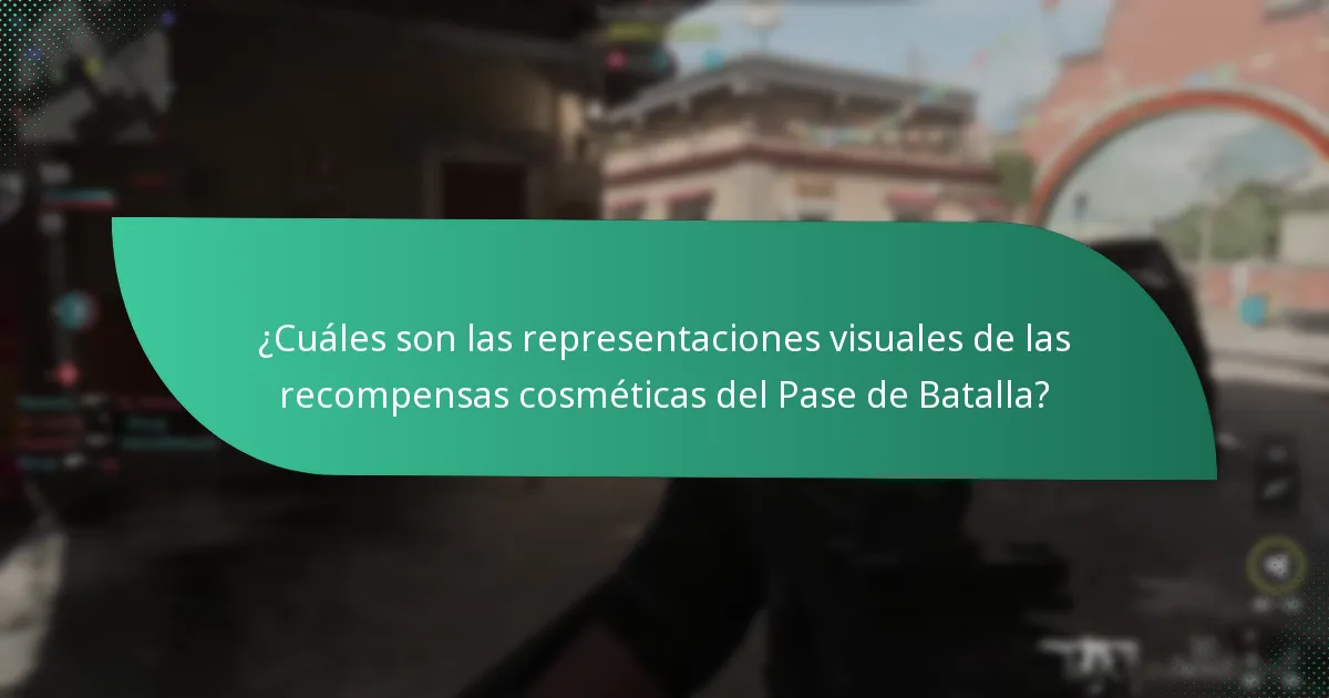 ¿Cuáles son las representaciones visuales de las recompensas cosméticas del Pase de Batalla?